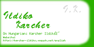 ildiko karcher business card